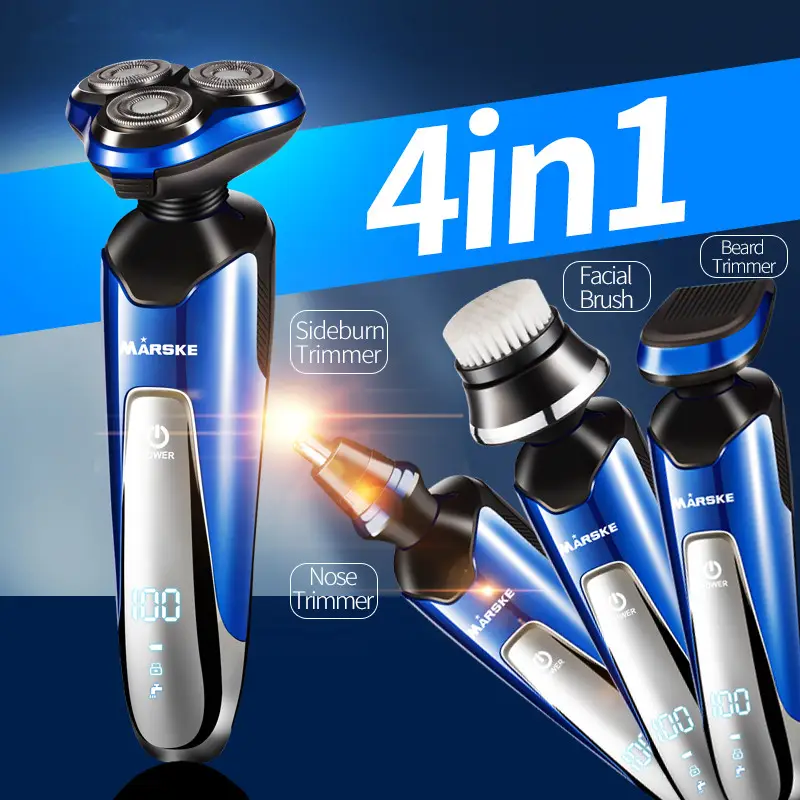 High Quality Rechargeable Washable 3D Floating Blade Electric Shaver For Men