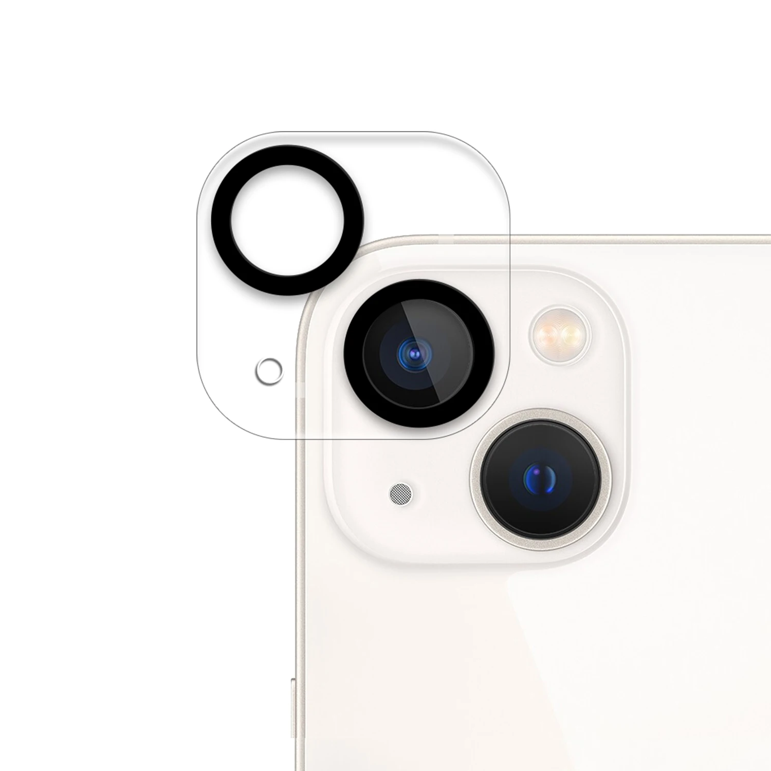 Защитное стекло для объектива камеры мобильного телефона серии iPhone 13 черная круглая Защитная пленка для объектива камеры