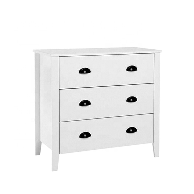Bucket cabinet wood simple modern bedroom/ living room storage cabinet 3 chest of drawers