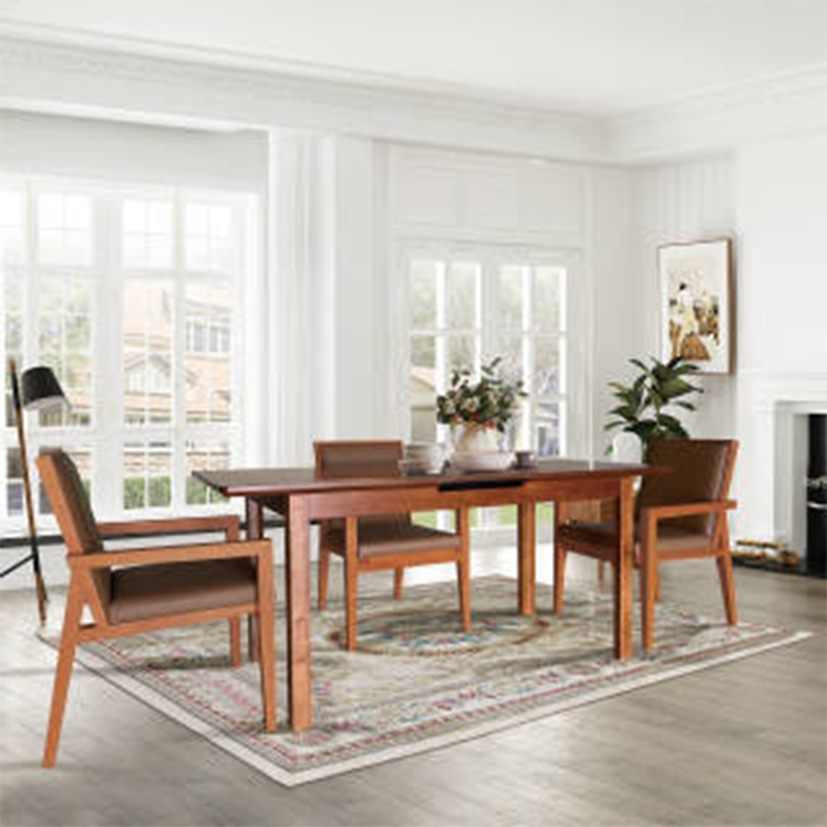 Promotional Price Dining 6 Seater Solid Wood Minimalism Nordic Dining Table Set