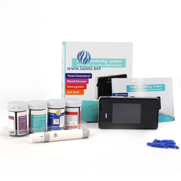 Lannx uACCU G10 Analysis Safe 4 in 1 blood glucose meter cholesterol uric acid meter Electronic Digital glucometros glucometres