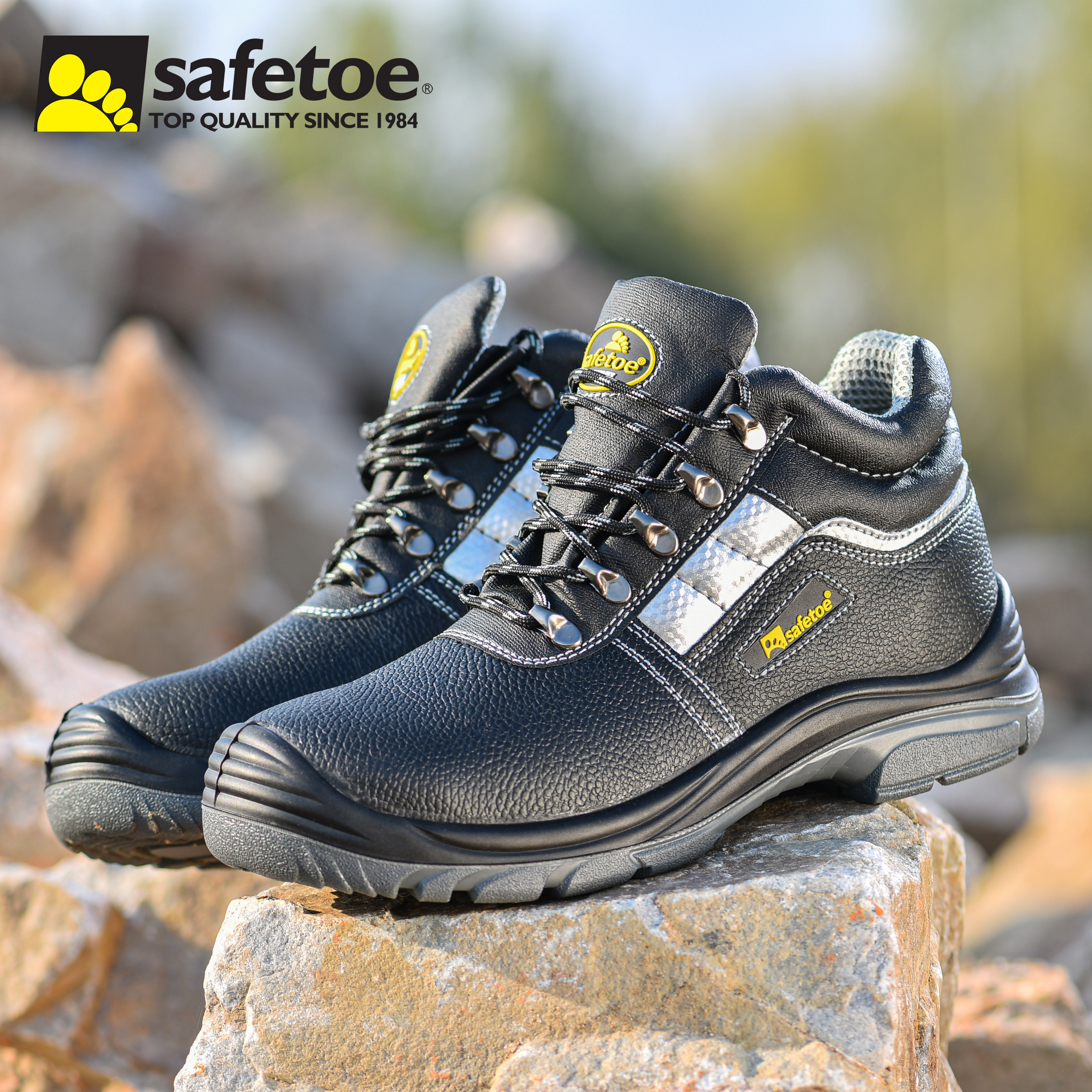 Safetoe, стальной носок, коровья кожа, неразрушаемая S3, промышленная безопасная обувь, Мужская конструкция ESD, защитная Рабочая обувь