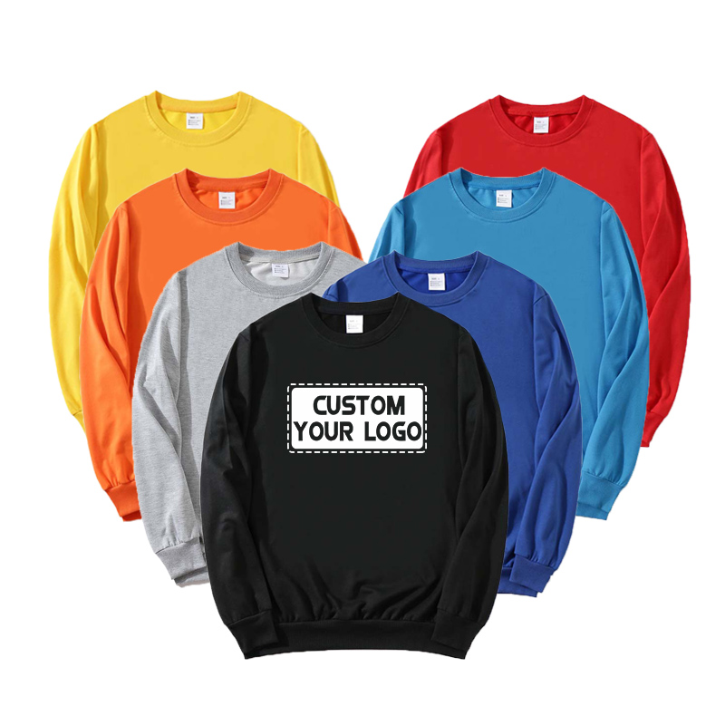 High quality cheap men's women's crewneck sweatshirts custom embroidery print logo unisex cotton blank jumper sweater jogger