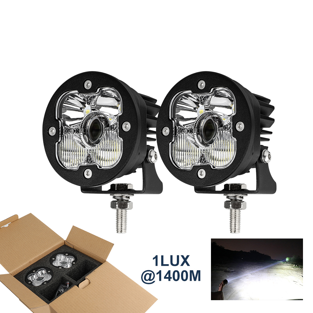 Новое поступление 2021 года, индивидуальный прожектор Lux @ 1400 м, прожектор 3 дюйма, 50 Вт, небольшой квадратный светодиодный лазерный прожектор для бездорожья