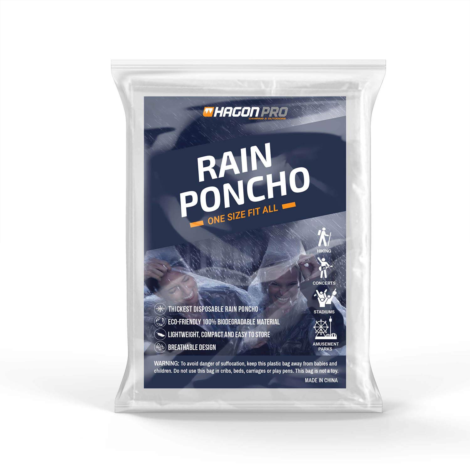 Custom Logo Emergency Raincoat Transparent Disposable Raincoat Plastic Waterproof Disposable Rain Ponchos Wholesale For Adults