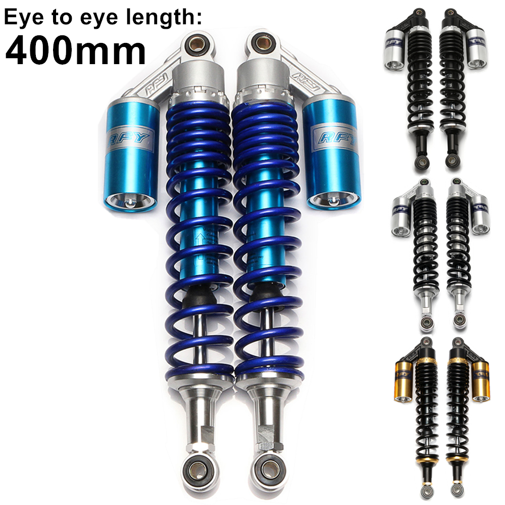 Universal 400mm 15 3/4" Motorcycle Air Shock Absorber Rear Suspension For Honda Yamaha Suzuki Kawasaki