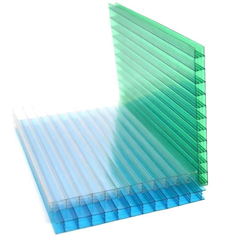 The Most Popular Clear Plastics 10mm Twinwall Hollow Polycarbonate Sheet for Greenhouse and Outdoor Garden