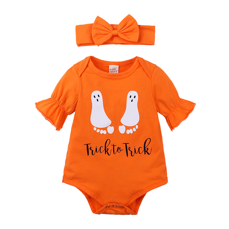 Pumpkin Design Toddler Cute Baby Halloween Costumes Kids for Party Play