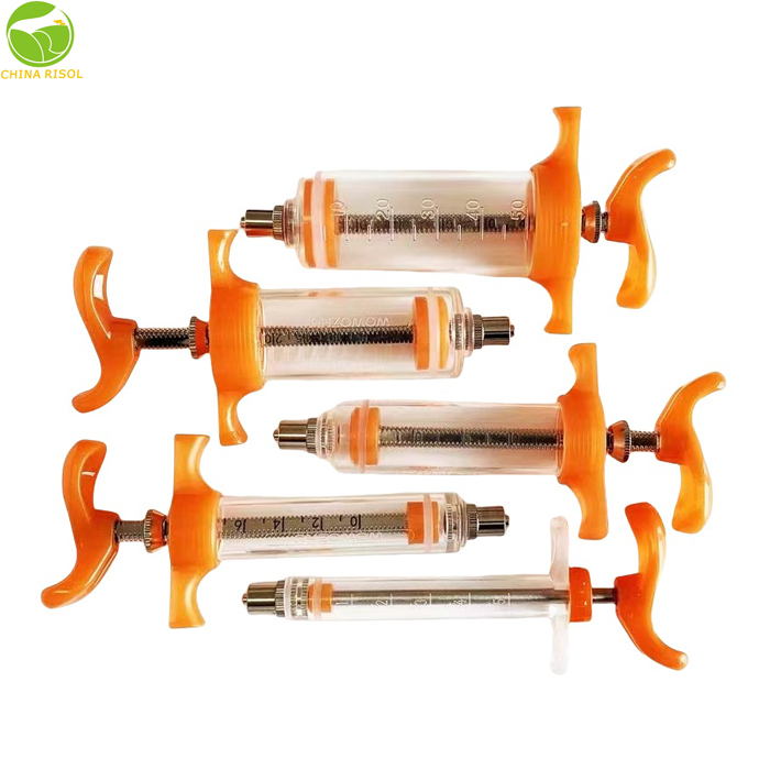 Syringe Adjustable Continuous Injection Gun Veterinary Vaccine Poultry Injection Syringes