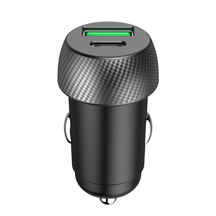 Universal 12V Mini Pd Qc Dual Usb Car Charger Type c Port Quick Fast Car Charger