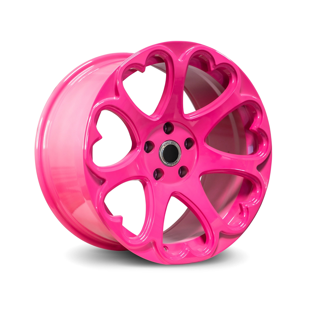 Колесные диски Bku racing из сплава на заказ, 18 дюймов, обод 5x114,3 5x120, цветной обод в форме сердца, подходит для колесных ободов легкового автомобиля