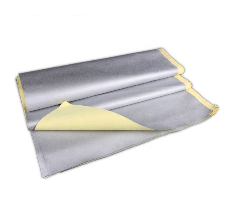 Manufacturer Supply Aluminized Aramid Heat Resistant Water-repellent Silver Coated Aramid Machine Woven Fabric