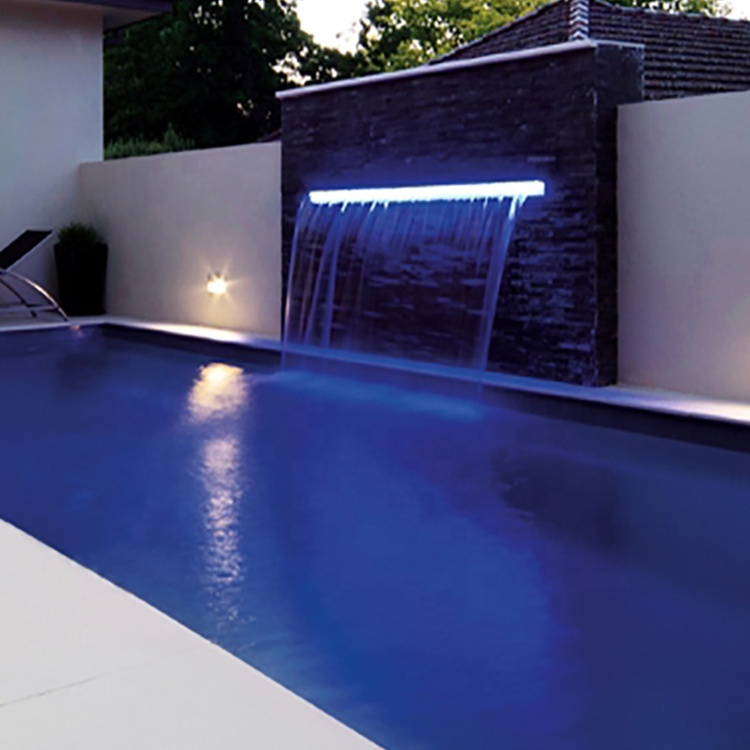 Outdoor garden pool wall mounted stainless steel fountain waterfalls