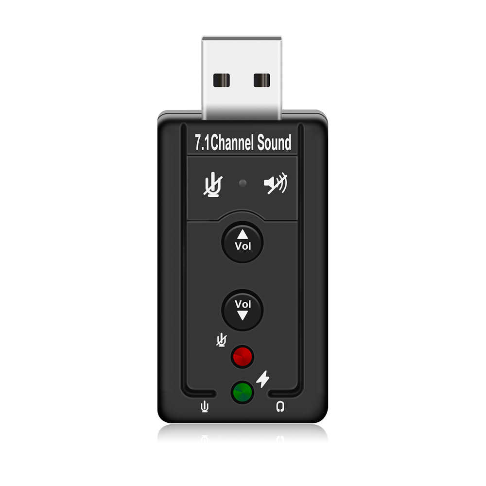 Внешняя звуковая карта USB для аудиоустройства 7,1 каналов адаптер для ноутбука ПК компьютера
