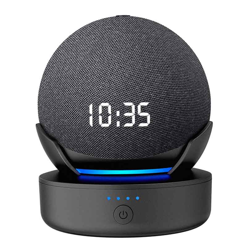 Аккумулятор E02 для Amazon Echo Dot 4-го поколения для сборки Echo Dot 4 портативный белый (динамик в комплект не входит)