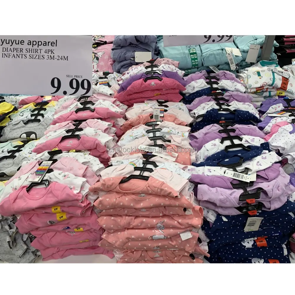 Diaper Shirt Brand New Surplus Men Women Apparel Stock Closeout Sale Overstock Inventory Europe USA Liquidation Branded Overruns