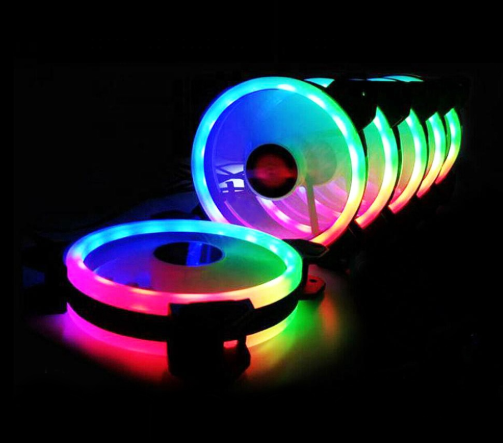 120 мм компьютерный корпус RGB охлаждающий вентилятор 12 В 6pin двойное светодиодное кольцо многоцветный режимы дистанционного управления тихий вентилятор