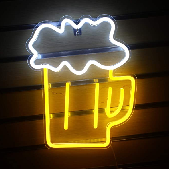 BOKUN Beer Shaped Neon Sign Led Neon Light ins Room Decoration Light Neon Manufacturer Custom Beer Bar Pub Nightlight