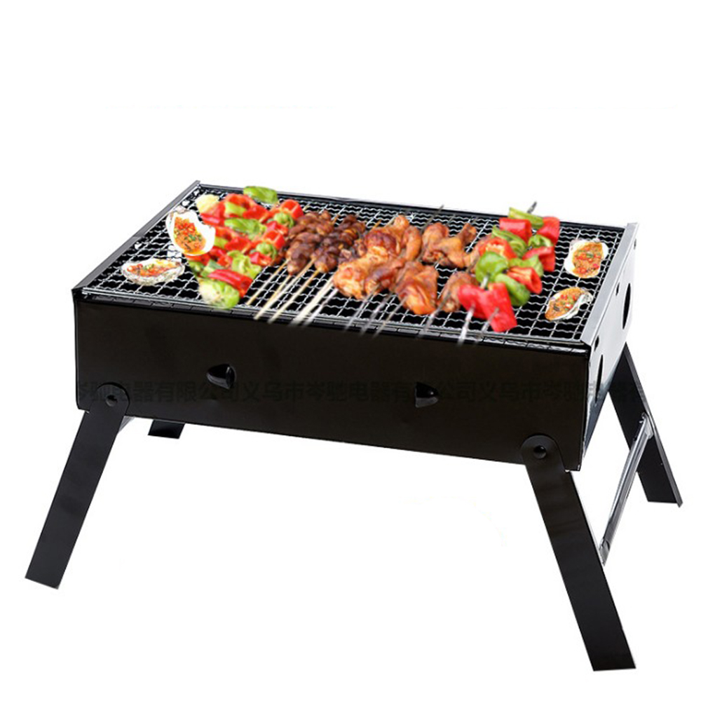 Portable Foldable Charcoal BBQ Grill Folding Barbecue garden family cast iron fire pit camping grill
