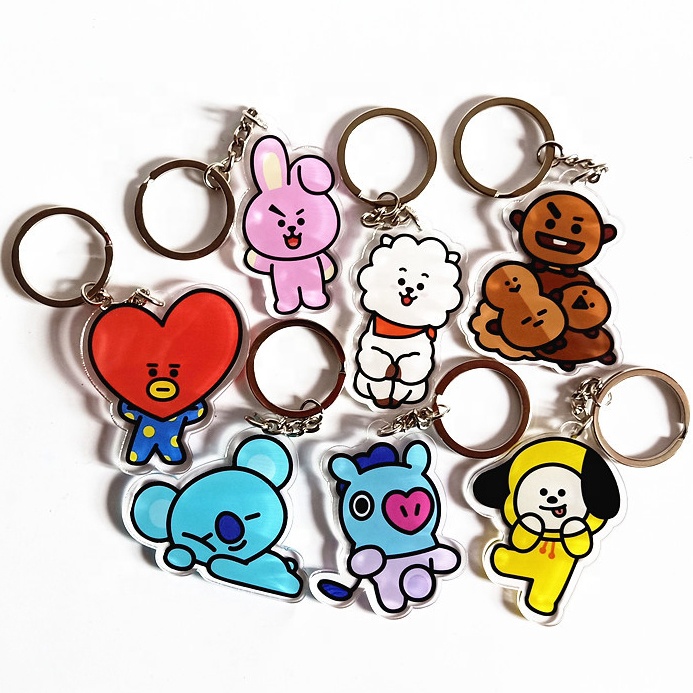 Factory Customized Printed Logo Transparent Personalized Eco-friendly Acrylic Keychain