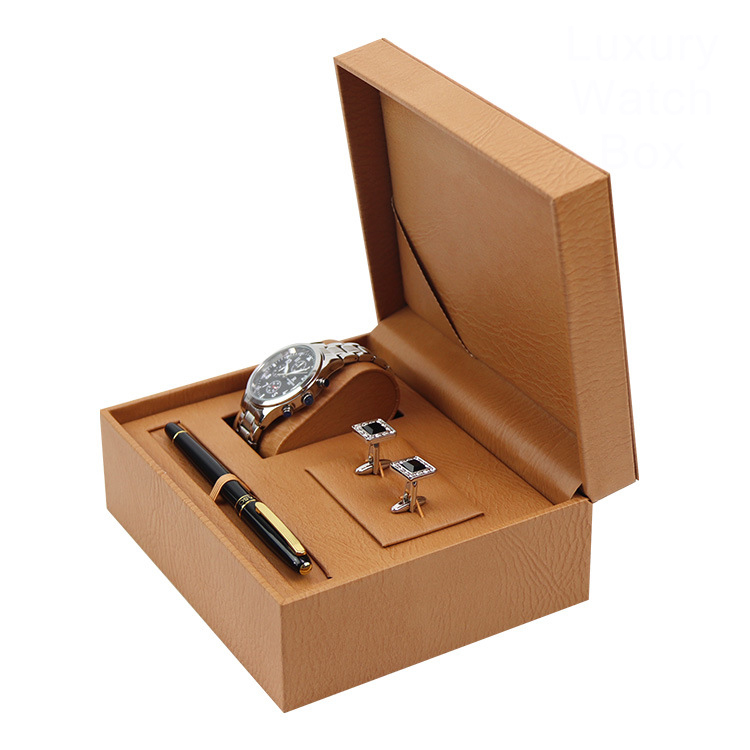 Watch Box Logo Velvet Cardboard Folding Automatic Winder Luxury Boxes Watch Boxes