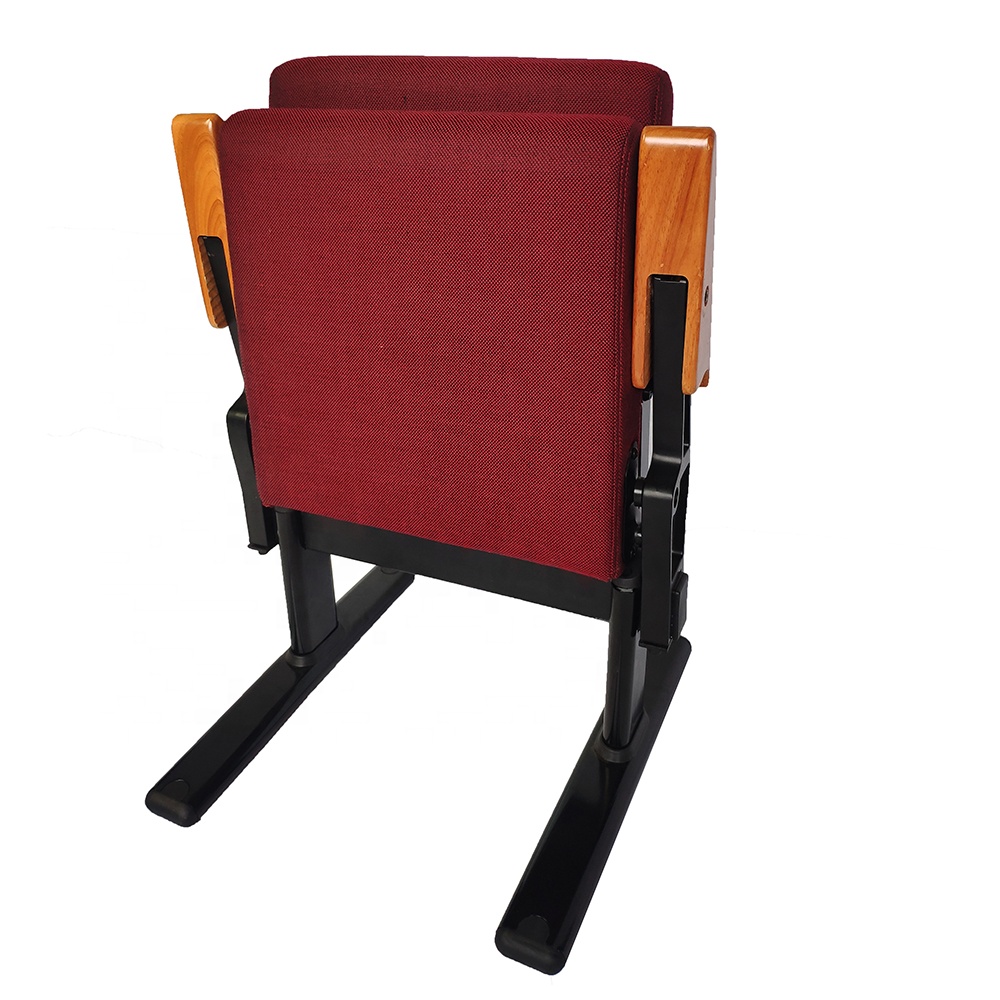 Retractable Bleacher Telescopic Seating System With Upholstered Chair With Armrest Tip-up Seat For Stadiums Theater Stage
