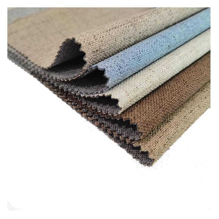 Hot Selling Linen Look Blackout Curtain Fabric 100% Polyester Home Textile Fabric For Window Curtain