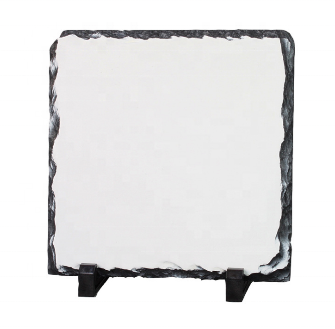 2021 Amazon Hot Selling 15*15 cm White Square -SH19 Sublimation Blank Photo Rock Slates