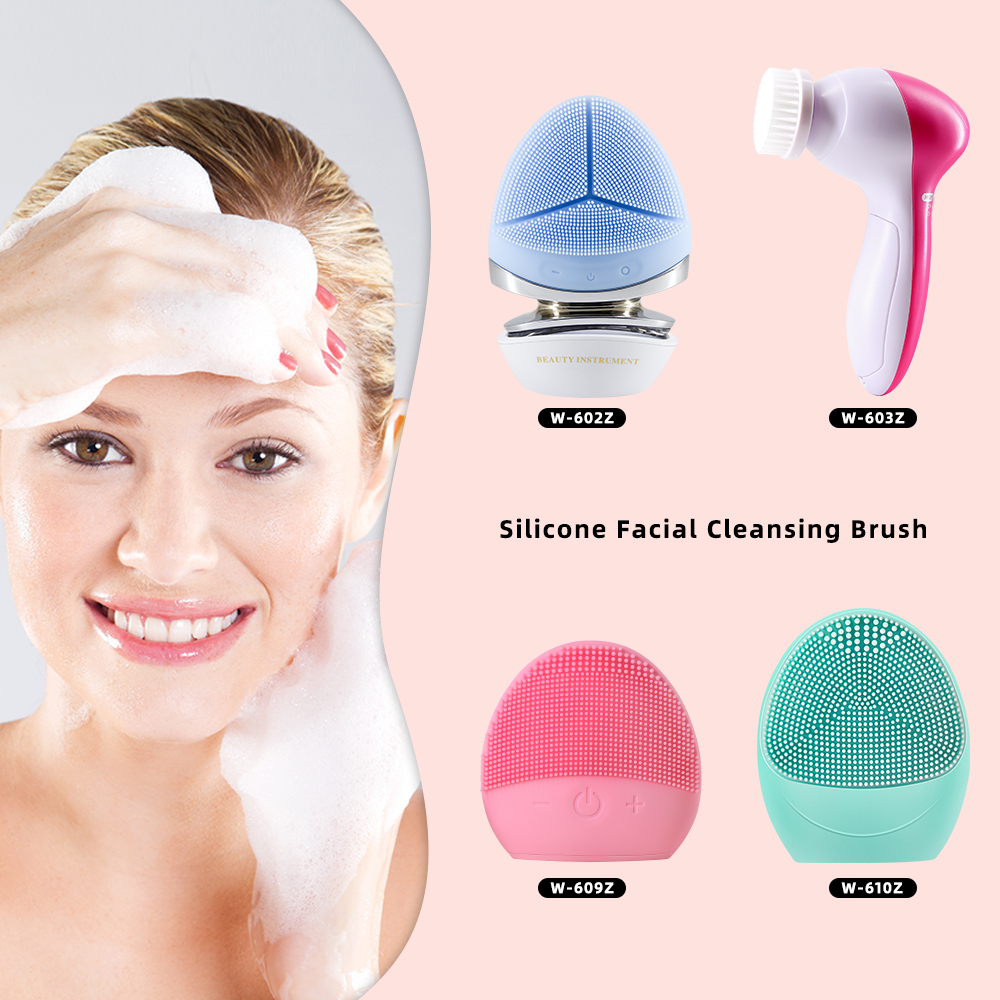 facial massage clean 2 in 1 device electric massage machine silicone face cleanser skin cleanser brush facial cleansing brush