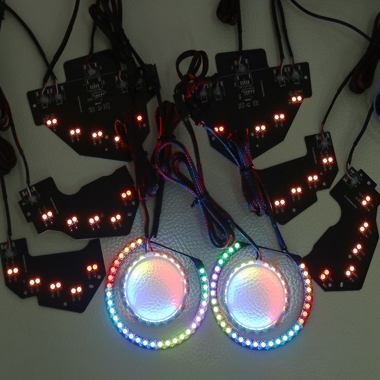 Новый дизайн Ford mustang 2018/2019/ 2020 чеканка DRL доски led halo кольца