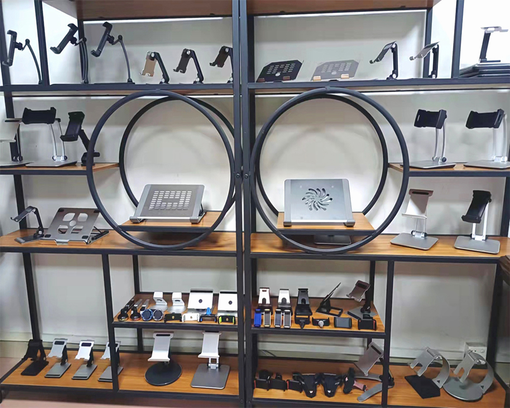 Display Adjustable Cell Phone Stand Aluminum Folding Desktop Mobile Phone Stand for Ipad