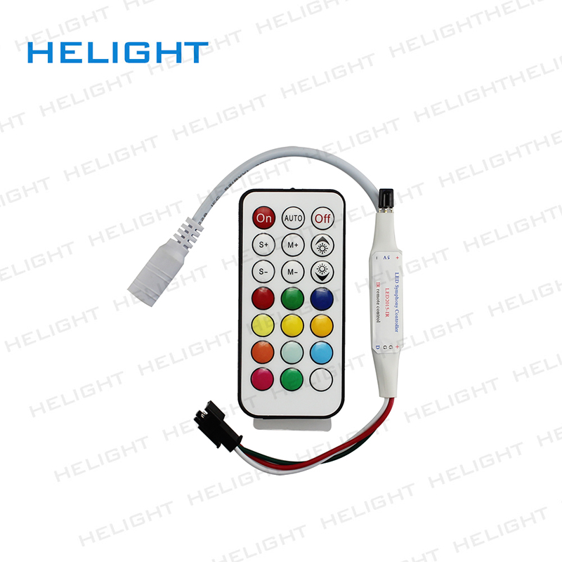 Мини контроллер света IR21key RF21key DC5-24V светодиодный контроллер полосы света для IC полосы WS2811 WS2812 WS1903 2048 пикселей