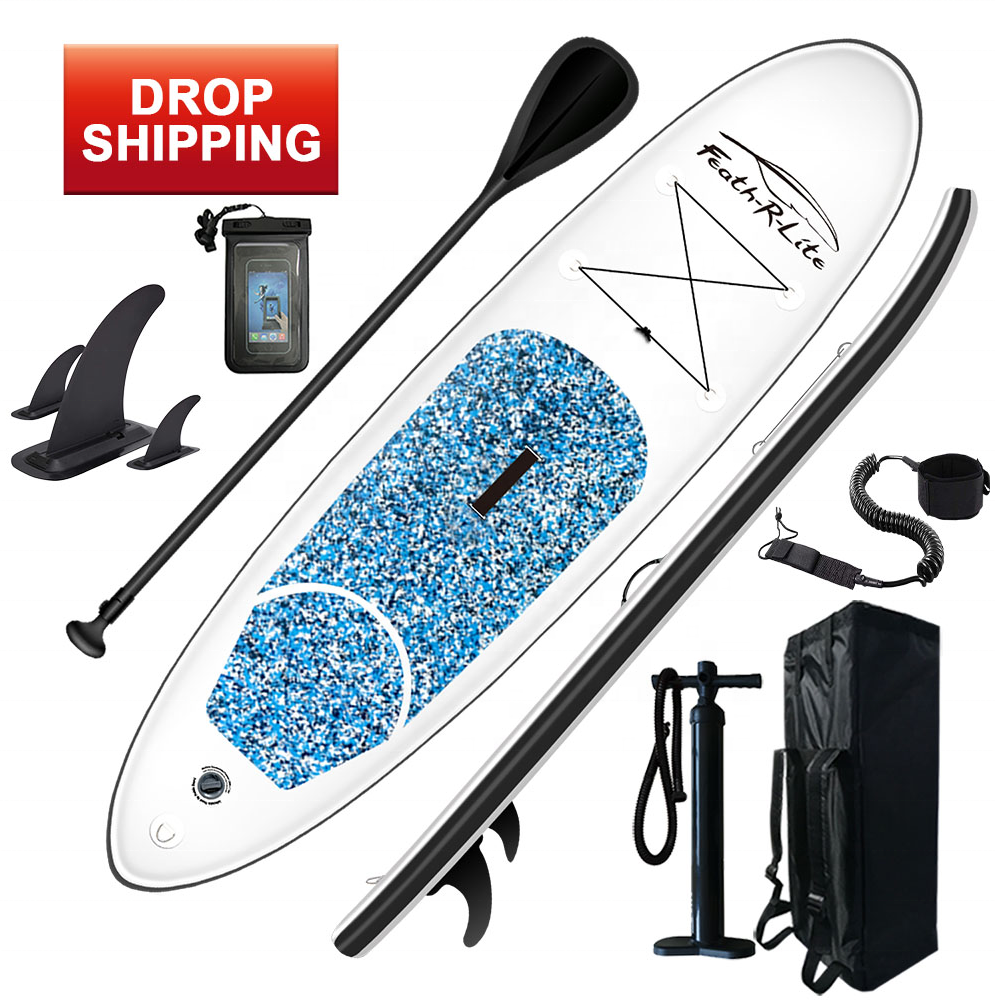 FUNWATER Drop Shipping sup inflatable plastic surf board surfboard paddle fishing paddleboard
