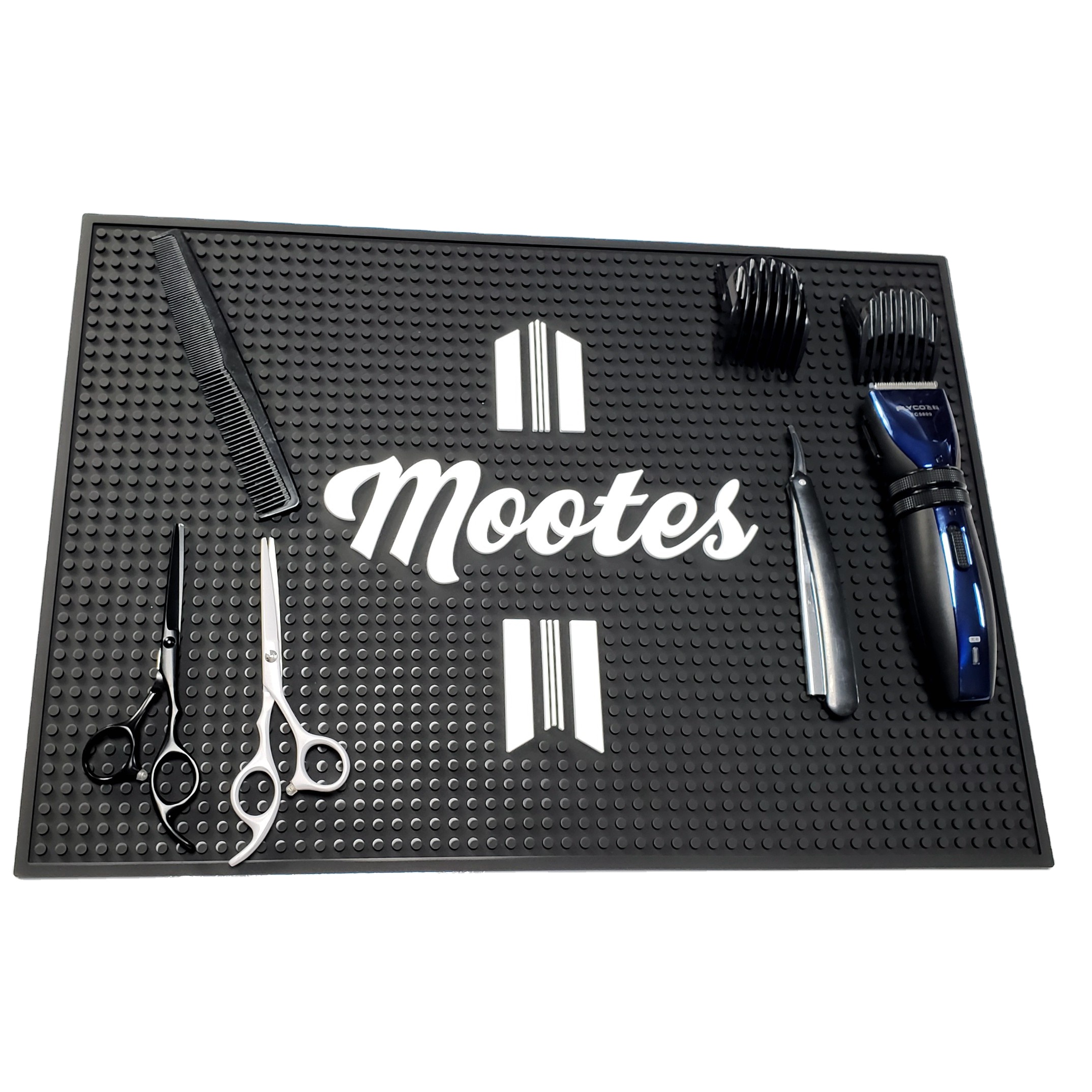Best Selling Product Custom Logo Barbershop Heat Resistant Mat Magnetic Hair Salon Equipment Mat