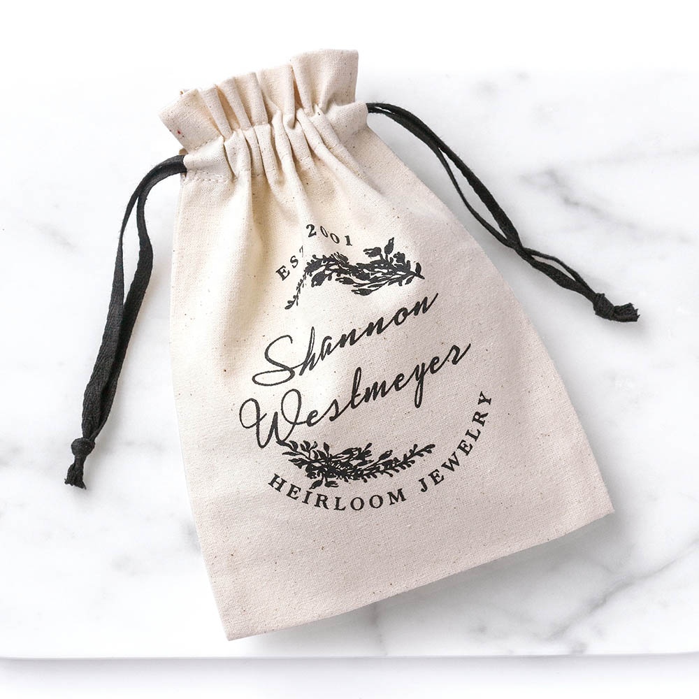 PandaSew 8*10 см пользовательские ювелирные изделия переработанный Drawstring хлопок мешок подарочная упаковка мешок