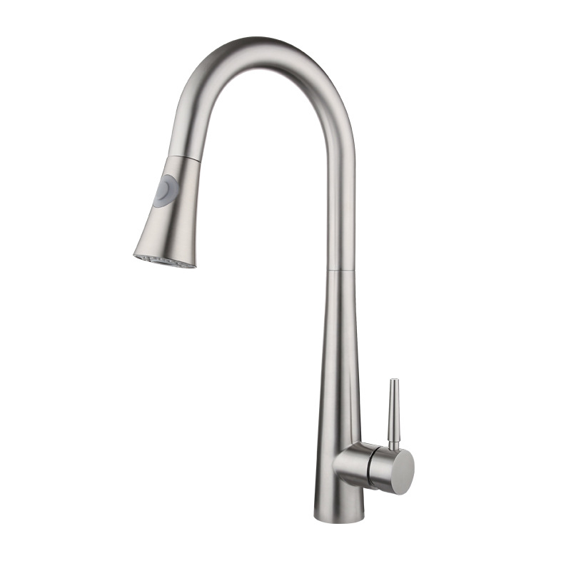 elegant goose neck kitchen pull down sink mixer faucet