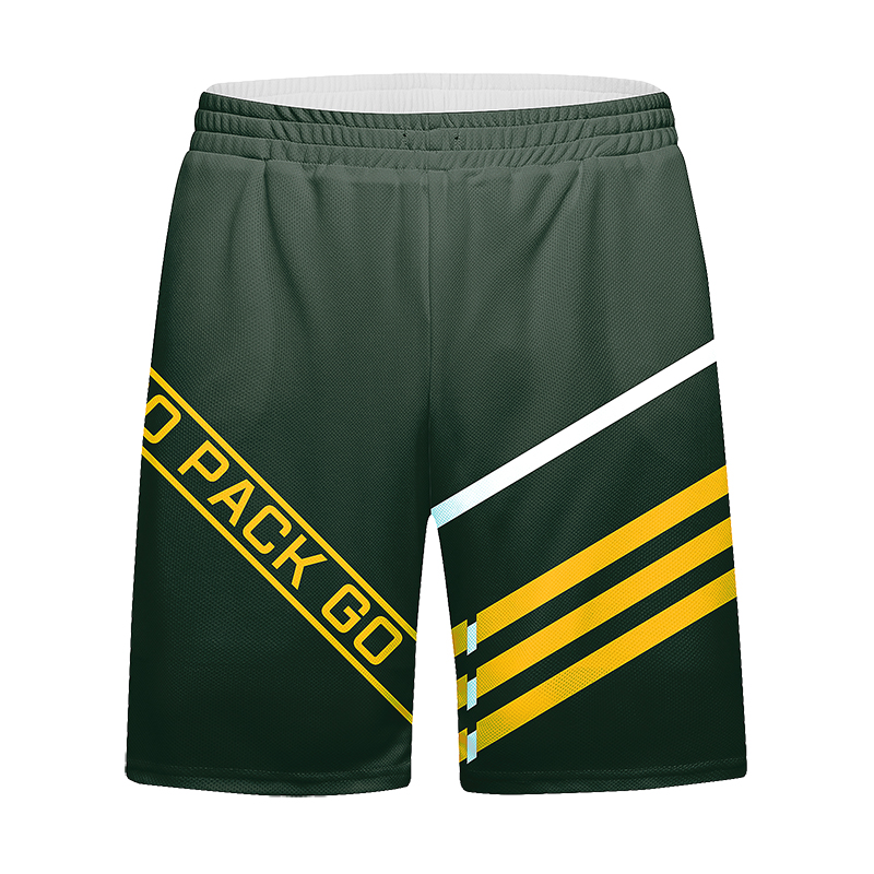 Custom polyester quick dry breathable rugby shorts sublimation printed gym men's shorts