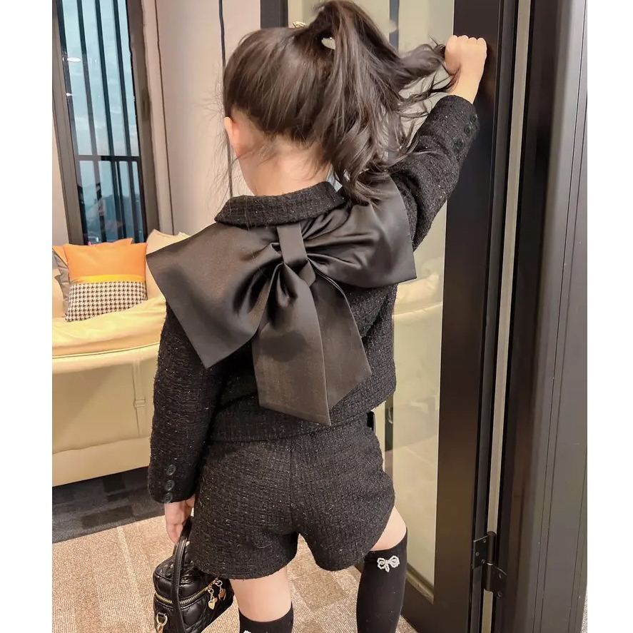 Children's Western style fashion Hepburn style Korean casual suit spring clothes new girl baby small fragrance two-piece suit