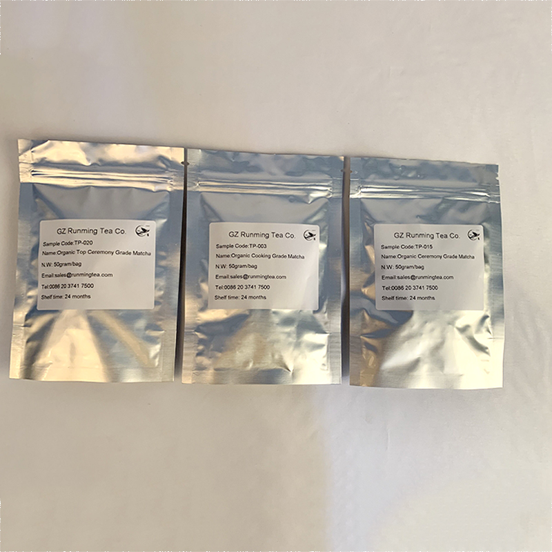 Оптовая продажа зеленого чая порошок японский мельничный жернов Decaffeinate порошок маття в пакет образца