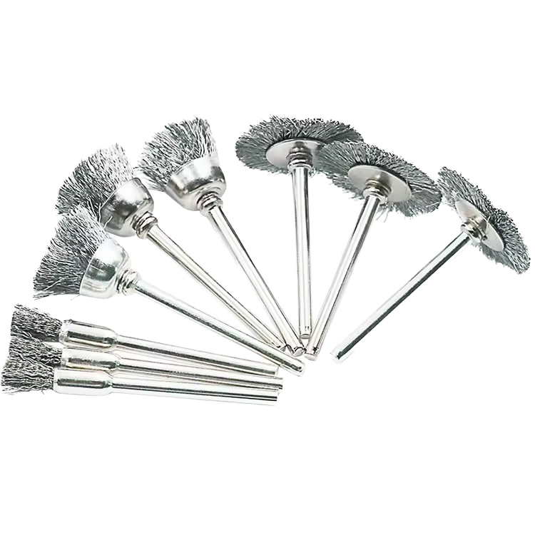3mm Shank Steel Wire Polishing Wheel Brush Set DIY Grade Mini Drill Accessories Rust Removal Rotary Tools for Metal