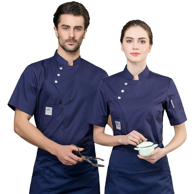 Sidiou Group Unisex Hotel Baking Kitchen Western Chef Restaurant Uniforms Thin Beathable Work Uniform Long Sleeve Chef Uniform