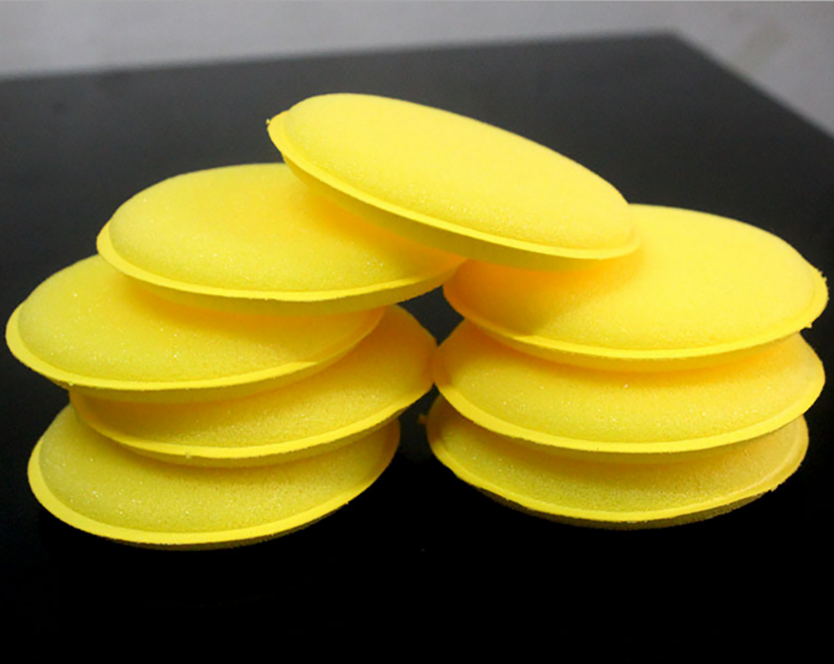 Custom wholesale foam Plus Microfiber polishing sponge wash care car waxing applicator pad