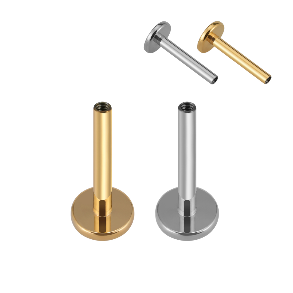ASTM F136 Titanium Internal Thread Labret Post Body Piercing Jewelry