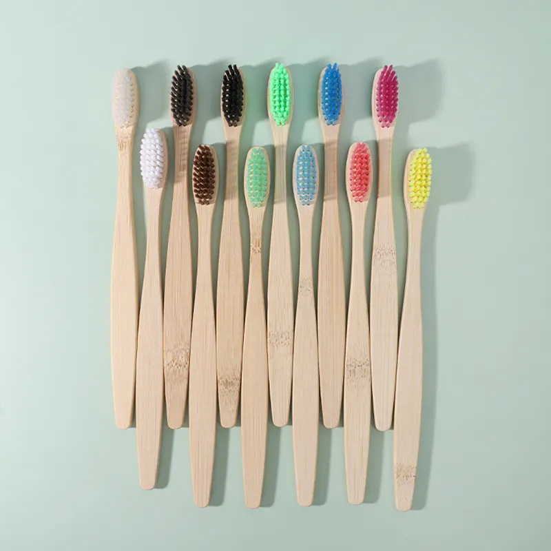 ECO friendly wood tooth brush adult bamboo toothbrush biodegradable