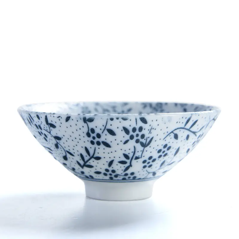 japanese style handmade kungfu tea cup under glaze drawn The triangle ceramic cup