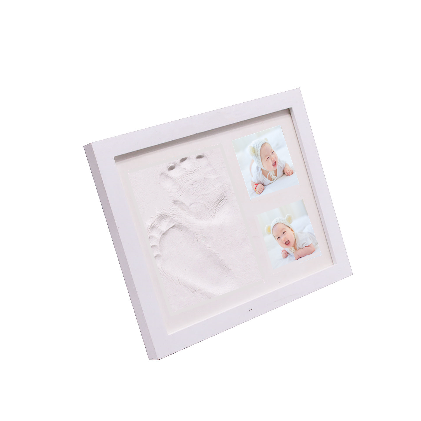 23*28cm baby handprint and footprint clay newborn baby photo frame for kids gift