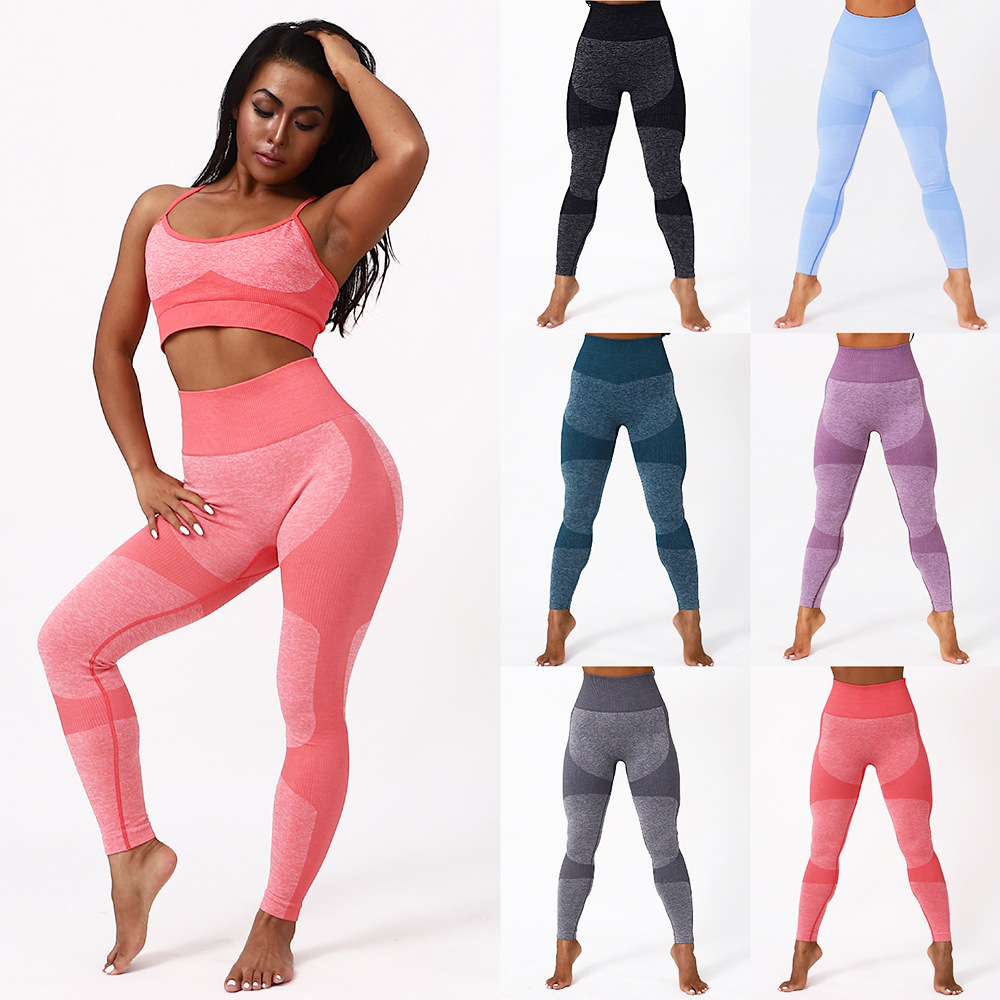 2021 10 Colors Women High Waist Stretchy Compression Comfort Soft Butt Lift Seamless Leggings