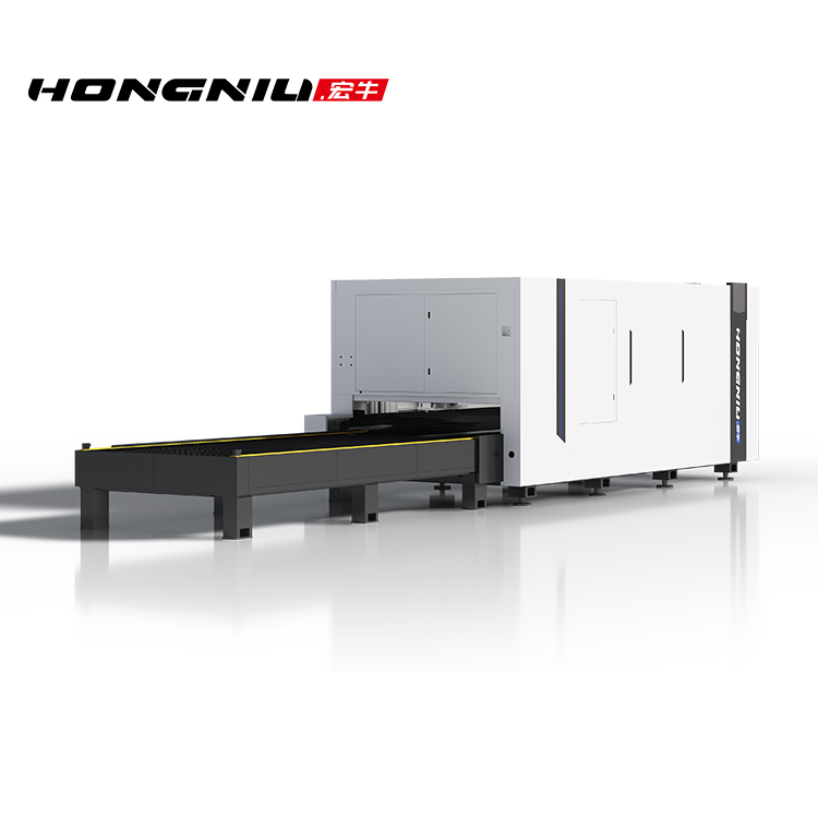 High Power Fiber Laser Cutting Machine With Cover And Exchange Table