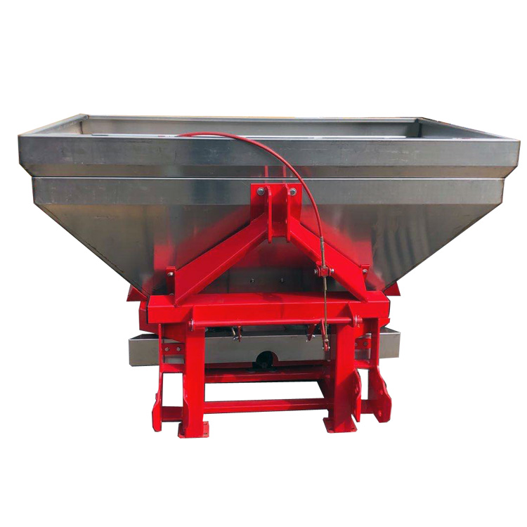 agricultural tractor mounted PTO double-disc fertilizer spreader