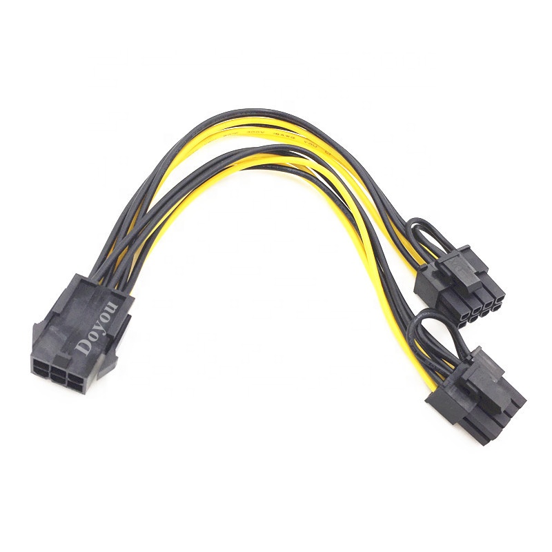 6-контактный переходник с внутренней двойной PCIe 8 Pin (6 + 2) графика карта PCI Express адаптер Питания GPU VGA y-разветвитель кабель-удлинитель